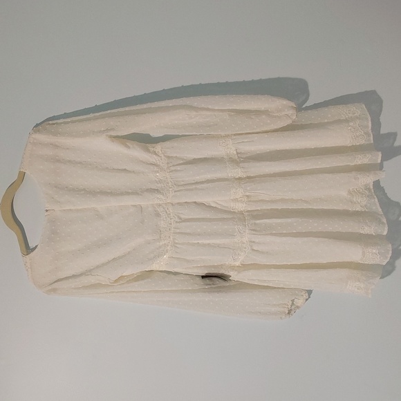 Lulu's Wistful Moments White Long Sleeve Dress. Size Small. NWT. - Picture 3 of 13